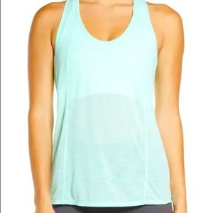 ZELLA (XS) SWING IT BREEZY TANK TOP IN GREEN STATUE NWT
